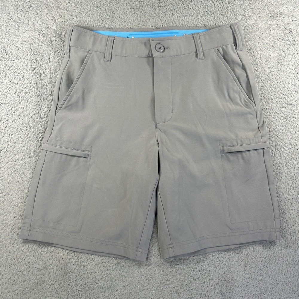 Birdie Bound Shorts Mens 30 Gray Golf Performance Cargo Stretch Grip Chino